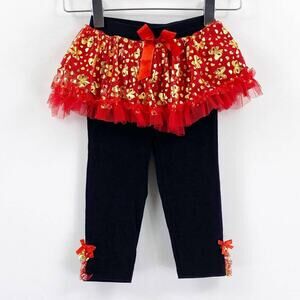 SWIGGLES Red Tutu Skirt Leggings
